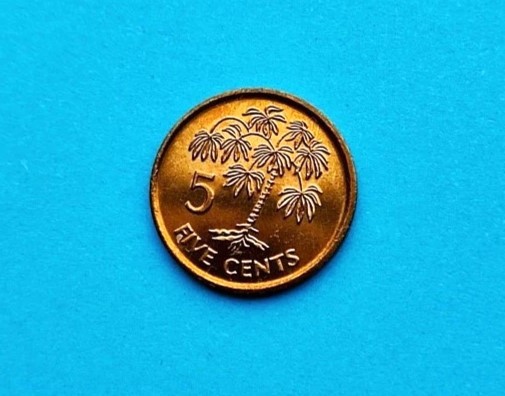 5 Cents 1995 Seychelles-AUNC-luciu de batere