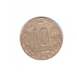 Moneda Africa Centrala 10 francs/franci 1979, stare buna, curata