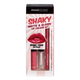 Set pentru buze Ruj + Luciu + Creion Shaky Matte &amp; Glossy, 1 bucata, Magic Studio