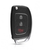 Carcasa cheie Topautochei&reg; pentru Hyundai HB20 SANTA FE IX35 IX45 Accent I40 Solaris 3 butoane, Fara Brand