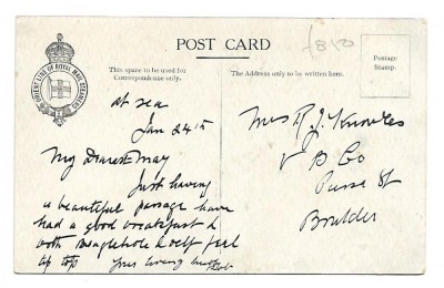 Carte postala Passenger ship - 1915 - circulata A012 foto