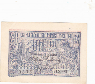 Bancnote Romania - 1 leu 1915 foto