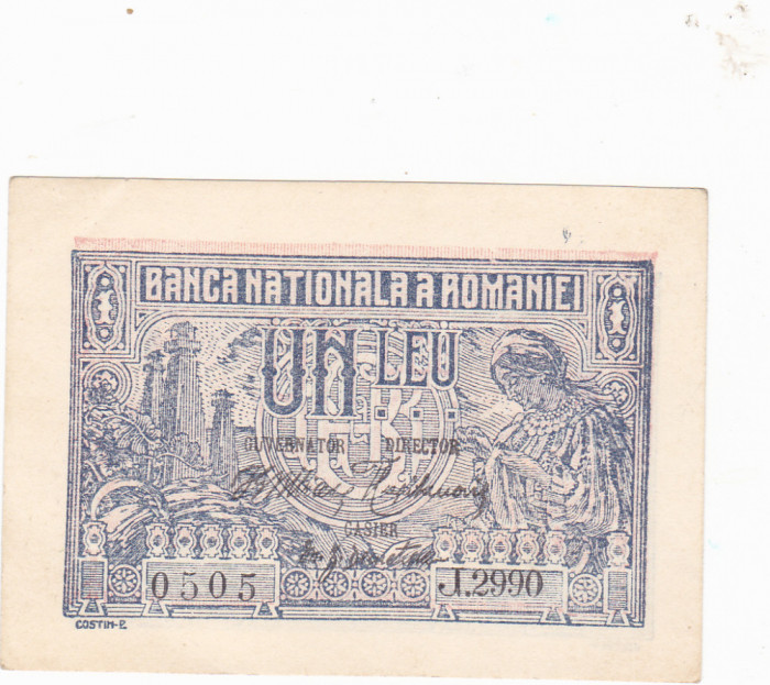 Bancnote Romania - 1 leu 1915