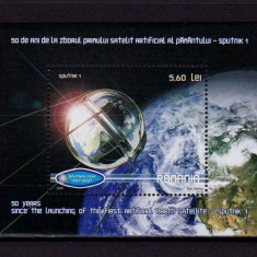 RO 2007 ,LP 1786 ,"50 ani satelitul Sputnik 1"- colita 411 ,MNH