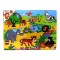 Puzzle lemn - Animale din safari, 9 piese