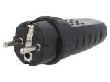 Conector de Alimentare AC 250V 16A Negru 2P+PE