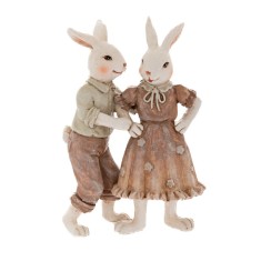 Figurina Bunny Dancing Couple 10 cm x 5 cm x 14 cm