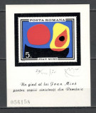 Romania.1970 Pictura J.Miro-Bl. YR.497, Nestampilat