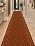 Cumpara ieftin Traversa Versace, Tesatura Plata, Latime 0.8m, Marime 80 x 300 cm, Maro, , Antialergica, Polipropilena, Living, Dormitor, Coridor, Hol