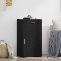 vidaXL Bufet cu sertar Stejar negru 50 x 42.5 x 93 cm Lemn compozit