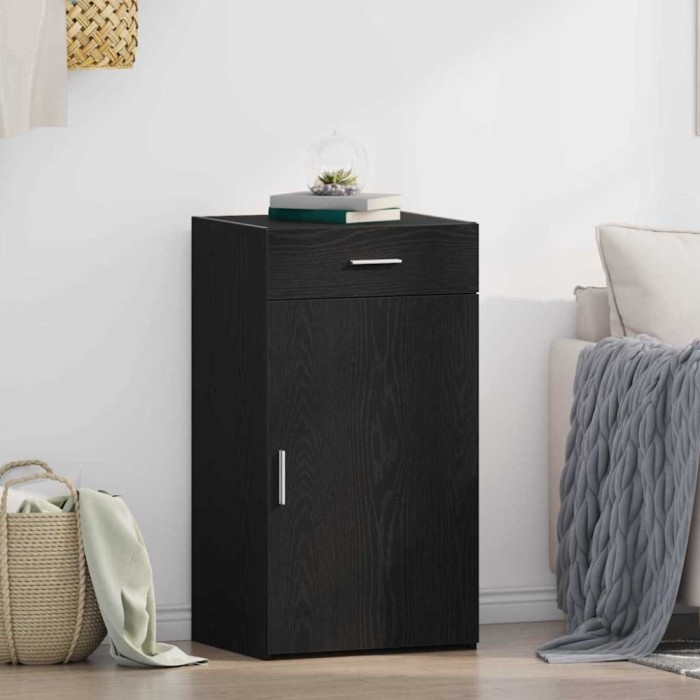 Bufet cu sertar Stejar negru 30 x 42.5 x 93 cm Lemn compozit