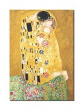 Cumpara ieftin Tablou celebru pictat manual, The Kiss, Sarutul, 70x50cm ulei pe panza, reproducere Gustav Klimt, Magistral