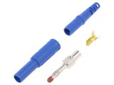 Mufă Banană 4mm Albastră 32A 1kVDC