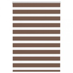 vidaXL Jaluzea tip zebra maro lățime țesătură 100,9 cm poliester