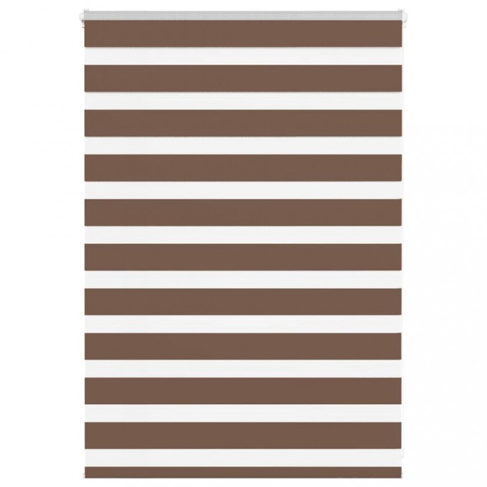 Jaluzea tip zebra maro lățime țesătură 100,9 cm poliester