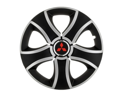 Set 4 capace roti Bis Gri-Negru R15 pentru gama auto Mitsubishi foto