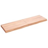 Cumpara ieftin Blat de masă maro 140x40x(2-6) cm, lemn masiv stejar tratat
