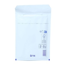 Set 100 plicuri antisoc, D14, 200x275mm, premium, alb, 410003