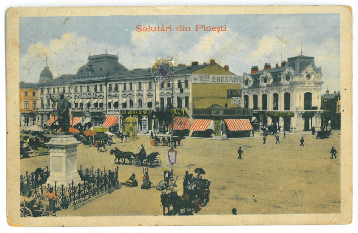 882 - PLOIESTI, Market, Romania - old postcard - used - 1913