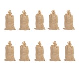 Cumpara ieftin Set 10 saci iuta naturala cu snur, 100x110 cm, max 60 kg, depozitat si transportat cartofi, ceapa, legume si fructe din gradina, biodegradabil si ecol