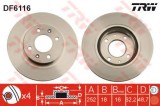 Disc frana HYUNDAI i10 (PA) (2007 - 2013) TRW DF6116