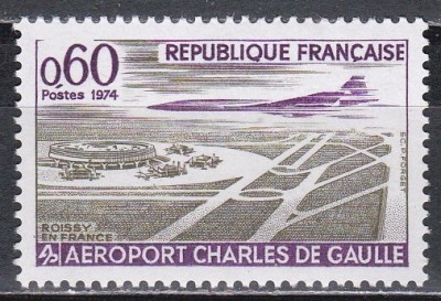 Franta 1974 - Deschiderea Aeroportului Charles de Gaulle - Roissy, MNH foto