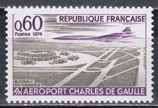 Franta 1974 - Deschiderea Aeroportului Charles de Gaulle - Roissy, MNH