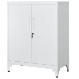 SONGMICS Dulap birou metalic cu 2 usi si sistem de inchidere, multifunctional cu rafturi reglabile, 40x80x90 cm, gri Household NewTrend