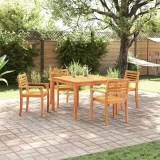 VidaXL Set de dining pentru grădină 5 pcs Maro 110 x 110 x 75 cm