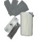 Set de curatenie, flippy, mop si galeata, capacitate 5.7 l, 4 rezerve microfibra incluse, plastic, utilizare umeda/uscata, stoarcere fara maini, albas