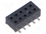 Conector SAMTEC şiruri pini mamă 10 pini 1,27mm aurit SMT soclu