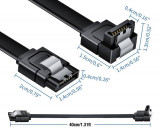 Cablu SATA III de 6,0 Gbps, pachet de 2 cabluri SATA