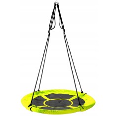 Leagan tip cuib Sersimo G-Line, 100cm, inaltime reglabila, 150 kg, Galben Negru Household NewTrend
