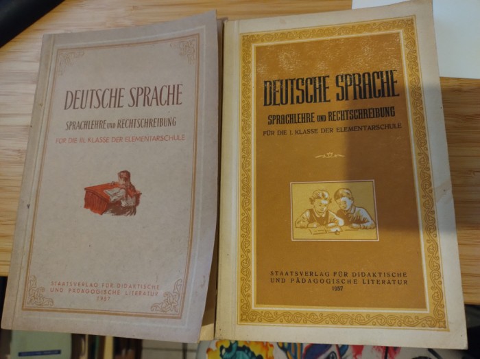 Manuale vintage de limba germană. Deutsche Sprache fur die I und III Klasse