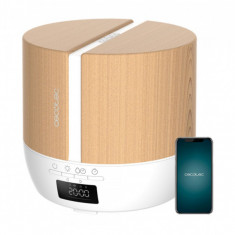 Difuzor aroma cu Ultrasunete Smart PureAroma 500 ml, control Smartphone, 7 culori LED, boxa incorporata - Stejar
