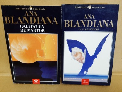2 vol. Ana Blandiana Biblioteca Scolarului Editura Litera International (La cules ingeri, Calitatea de martor) foto
