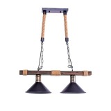 Lustra Traditionala, 2xE27, Maro, Metal si Sfoara