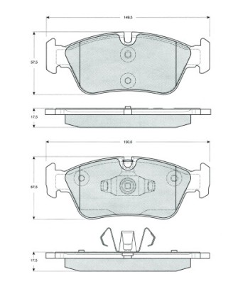 MTR MT489 set placute frana disc foto