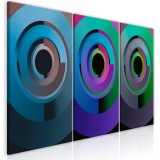 Cumpara ieftin Tablou - Gradient Circles (3 Parts) 120x60 cm