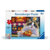 Cumpara ieftin Ravensburger - Puzzle pisica mancand pizza 35 piese