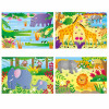 Set 4 puzzle-uri Jungla, 12, 16, 20, 24 piese, Galt