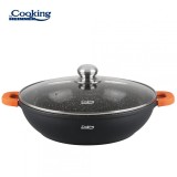 Cratita aluminiu + capac 32x8.5 cm,5.5 L, Inductie, DARK LINE