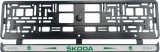 Cumpara ieftin Set 2 bucati, suport numar inmatriculare Skoda Classic Green, Autohelix MSA