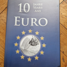 Germania Medalie-10 ani de la Euro Comemorativa in Album-Unc Proof 2002-2012 ANS