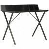 Birou Negru vidaXL 80x50x84 cm, Design Modern, Birou Calculator, Spatii de Lucru, Lemn si Otel