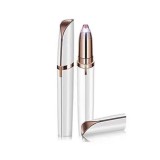 Trimmer facial, flippy, pentru sprancene, incarcare usb, 1.5 x 13 cm, din abs, alb