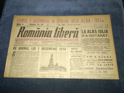 ZIAR ROMANIA LIBERA 2 DECEMBRIE 1945 foto