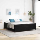 VidaXL Cadru de pat Altele Negru și Alb și Negru 180 x 200 cm Catifea