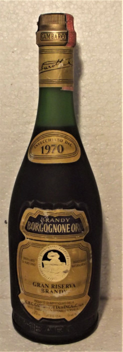 GRAN RISERVA, INGA BRANDY DEL BORGOGNONE,AUR. CL 70 gr. 40 rare - DISTILLED 1970