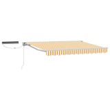 vidaXL Cort electric retractabil Galben și alb 3 x 2,5 m 3421771